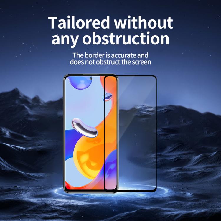 For Redmi Note 11 Pro Do As You Wish Silk Screen Printed HD Tempered Glass Film - Black