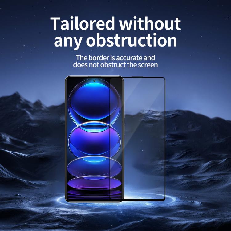For Redmi Note 12 Pro+ Do As You Wish Silk Screen Printed HD Tempered Glass Film - Black