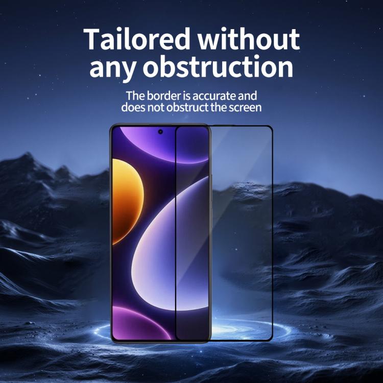 For Redmi Note 12 Turbo Do As You Wish Silk Screen Printed HD Tempered Glass Film - Black
