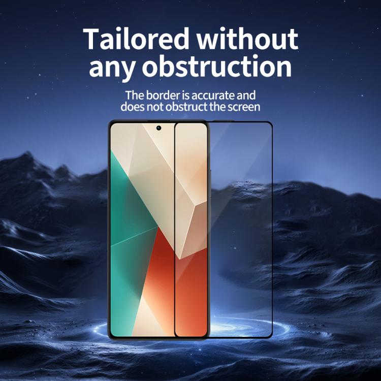 For Redmi Note 13 5G / 4G / Note 13 Pro Do As You Wish Silk Screen Printed HD Tempered Glass Film - Black