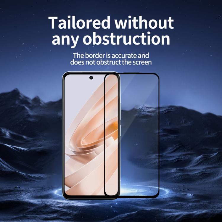 For Redmi Note 13R Do As You Wish Silk Screen Printed HD Tempered Glass Film - Black
