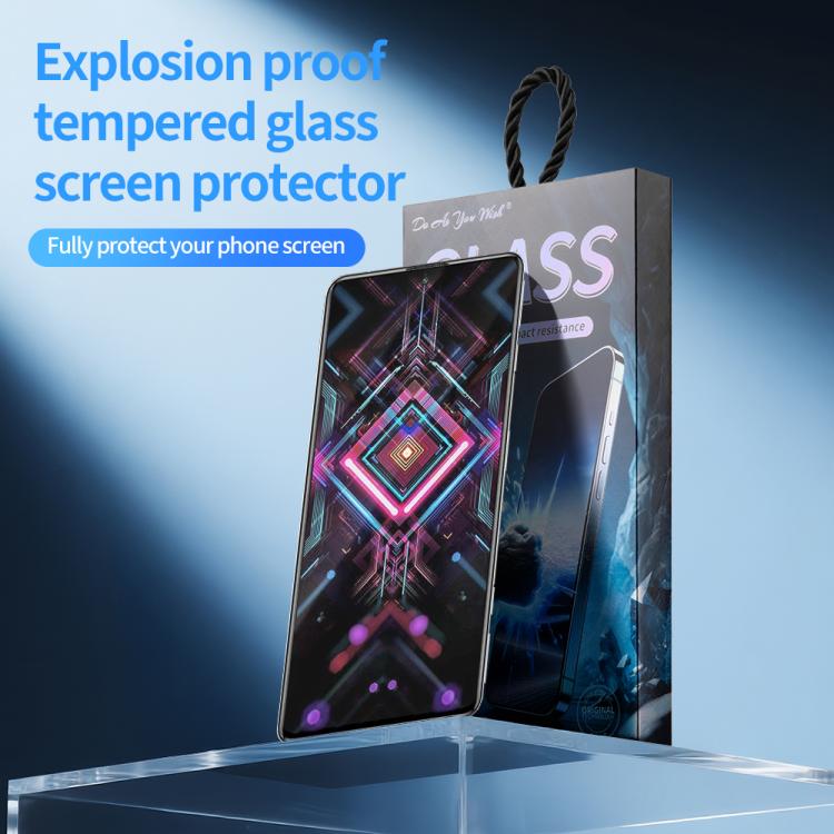 For Redmi K40 Gaming 5pcs / Pack Do As You Wish Silk Screen Printed HD Tempered Glass Film - Black