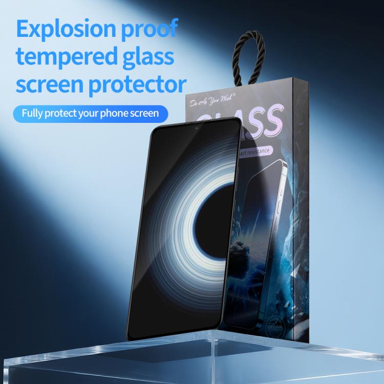 For Redmi K50 Ultra 5pcs / Pack Do As You Wish Silk Screen Printed HD Tempered Glass Film - Black