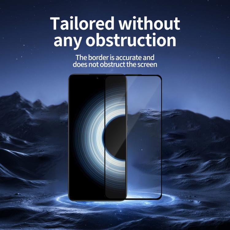 For Redmi K50 Ultra 5pcs / Pack Do As You Wish Silk Screen Printed HD Tempered Glass Film - Black