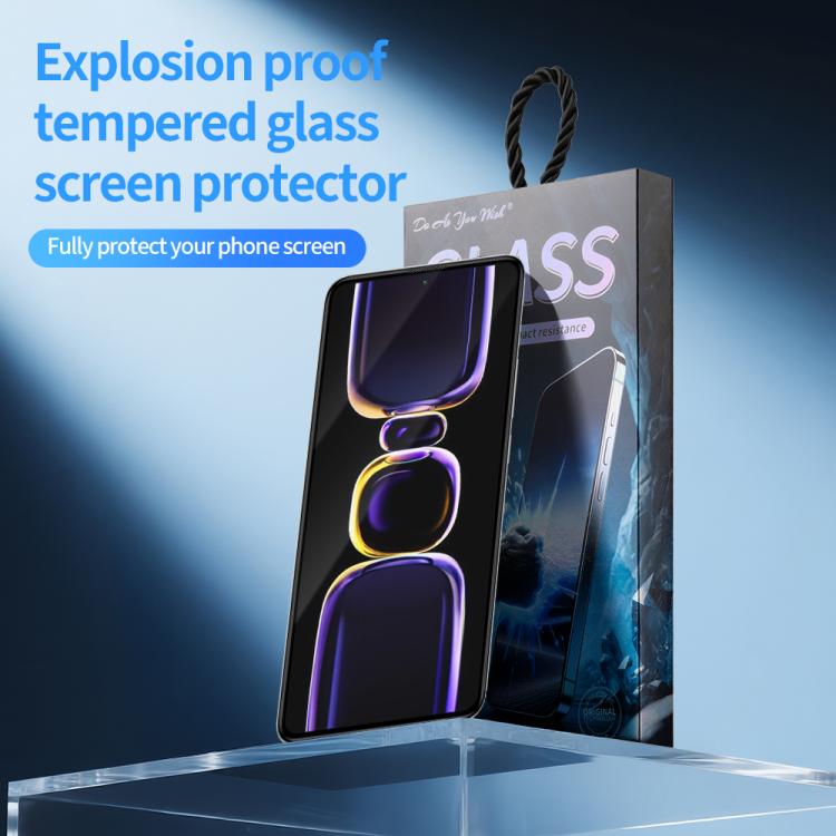 For Redmi K60 5pcs / Pack Do As You Wish Silk Screen Printed HD Tempered Glass Film - Black