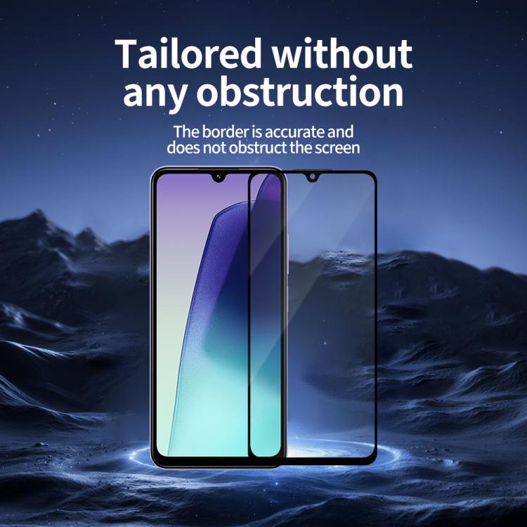For Redmi 14R 5G / 14C 5G / 4G 5pcs / Pack Do As You Wish Silk Screen Printed HD Tempered Glass Film - Black