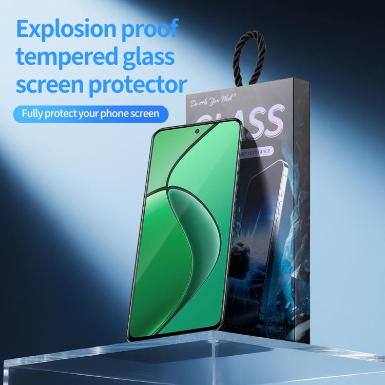 For Redmi 13 4G 5pcs / Pack Do As You Wish Silk Screen Printed HD Tempered Glass Film - Black