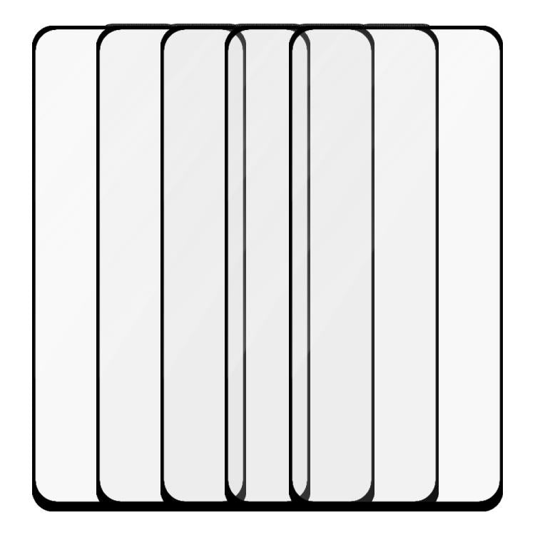 For Redmi 13 5G 5pcs / Pack Do As You Wish Silk Screen Printed HD Tempered Glass Film - Black