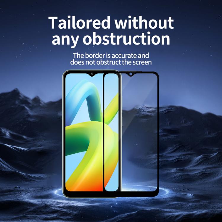 For Redmi A1+ 5pcs / Pack Do As You Wish Silk Screen Printed HD Tempered Glass Film - Black
