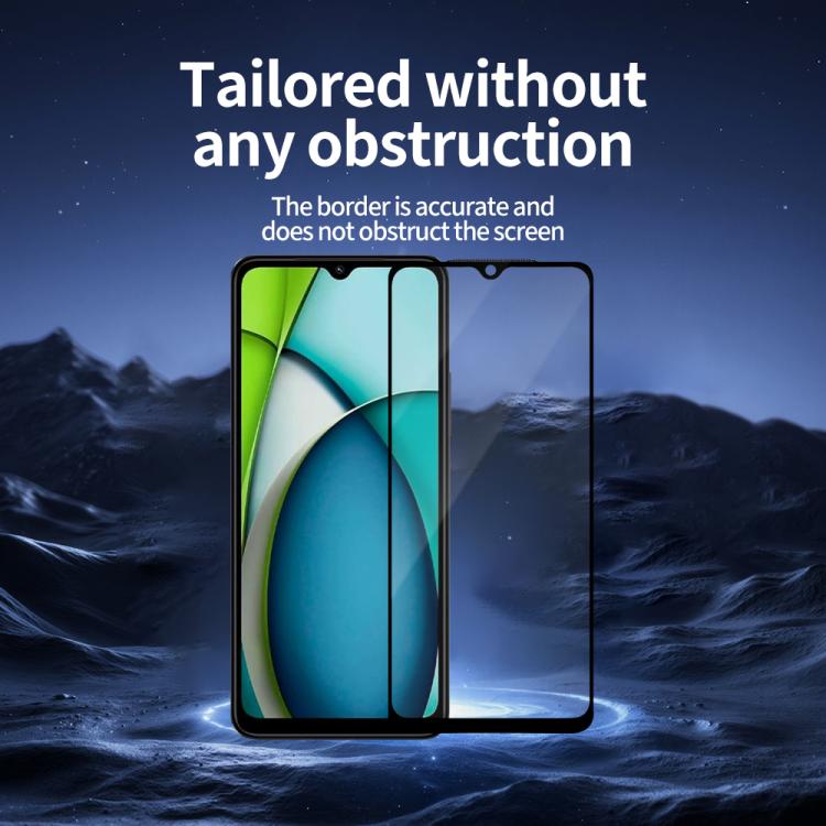 For Redmi A3x 5pcs / Pack Do As You Wish Silk Screen Printed HD Tempered Glass Film - Black