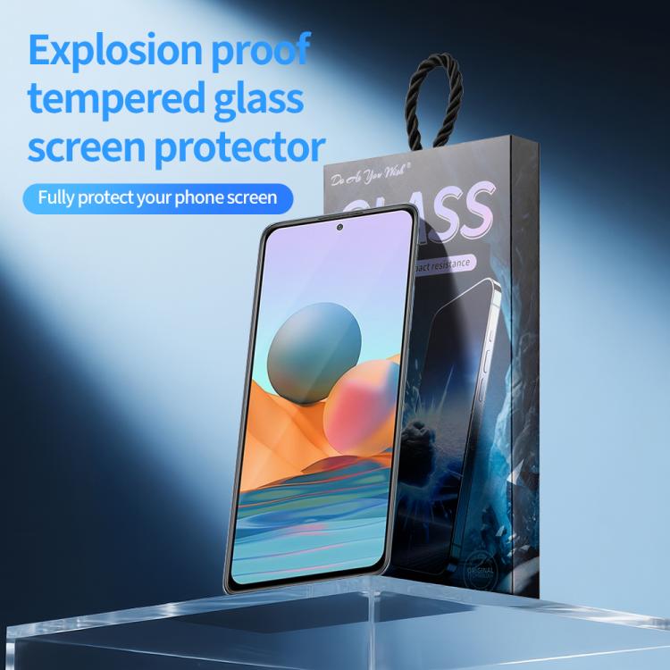 For Redmi Note 10 Pro 5pcs / Pack Do As You Wish Silk Screen Printed HD Tempered Glass Film - Black