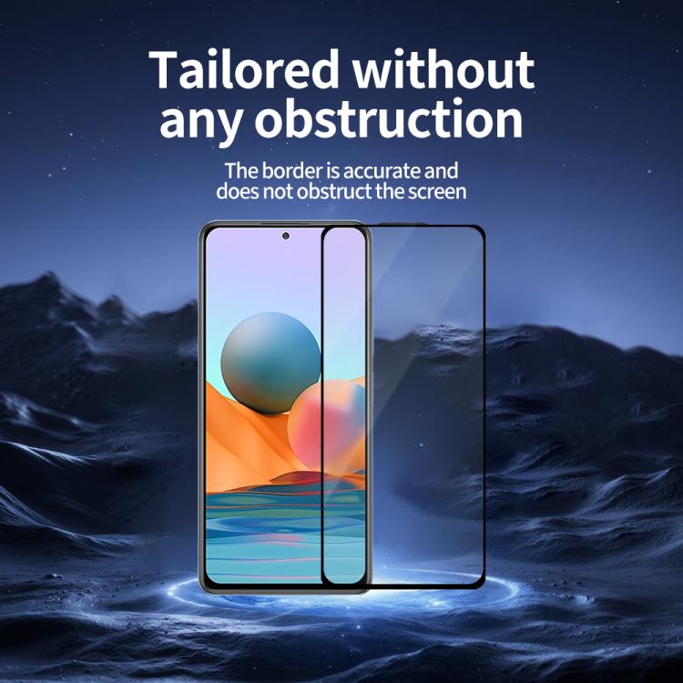 For Redmi Note 10 Pro 5pcs / Pack Do As You Wish Silk Screen Printed HD Tempered Glass Film - Black