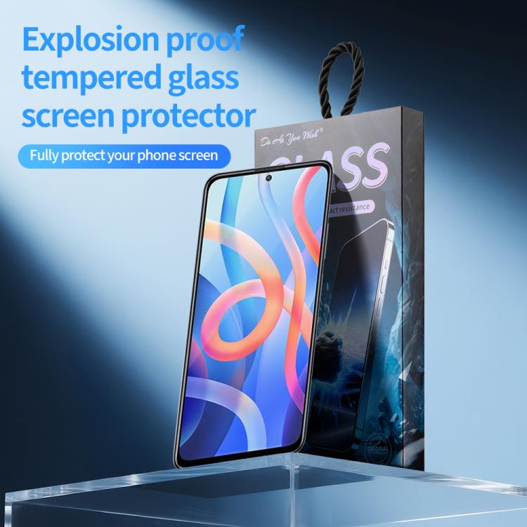 For Redmi Note 11 5G 5pcs / Pack Do As You Wish Silk Screen Printed HD Tempered Glass Film - Black