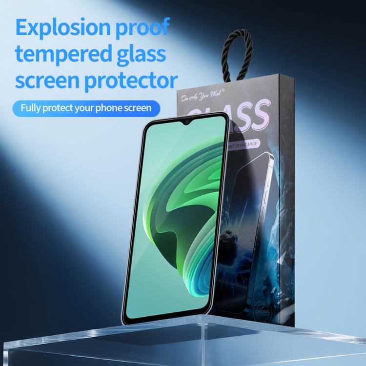 For Redmi Note 11E 5pcs / Pack Do As You Wish Silk Screen Printed HD Tempered Glass Film - Black
