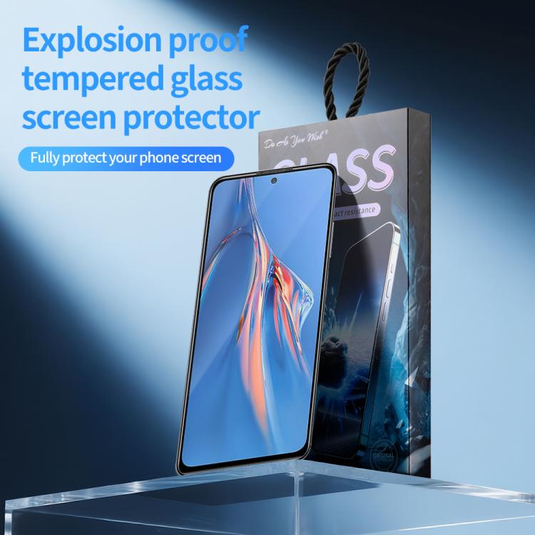 For Redmi Note 11E Pro 5pcs / Pack Do As You Wish Silk Screen Printed HD Tempered Glass Film - Black