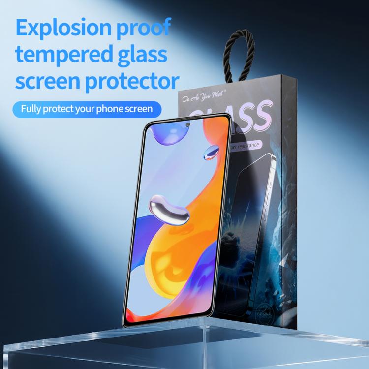 For Redmi Note 11 Pro 5pcs / Pack Do As You Wish Silk Screen Printed HD Tempered Glass Film - Black