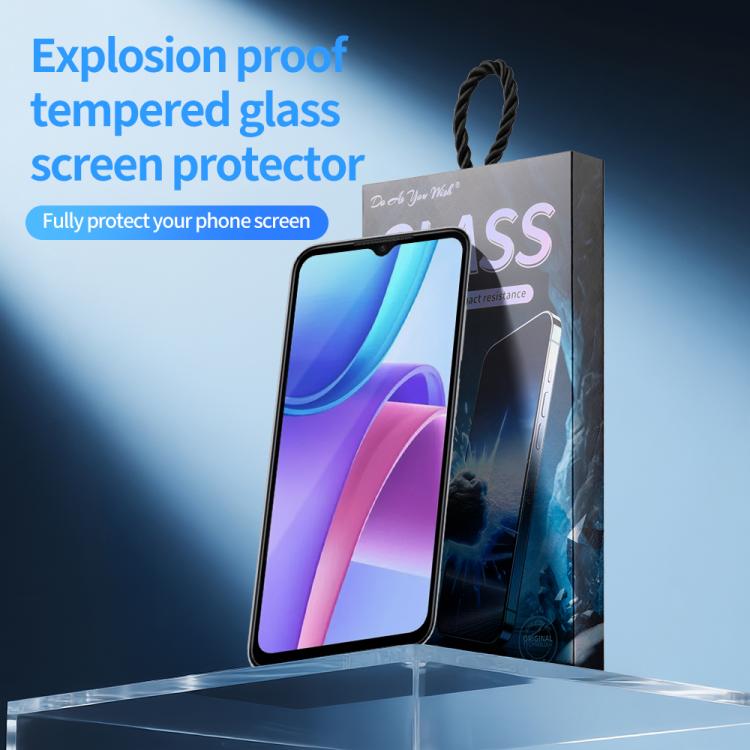 For Redmi Note 11R 5G 5pcs / Pack Do As You Wish Silk Screen Printed HD Tempered Glass Film - Black
