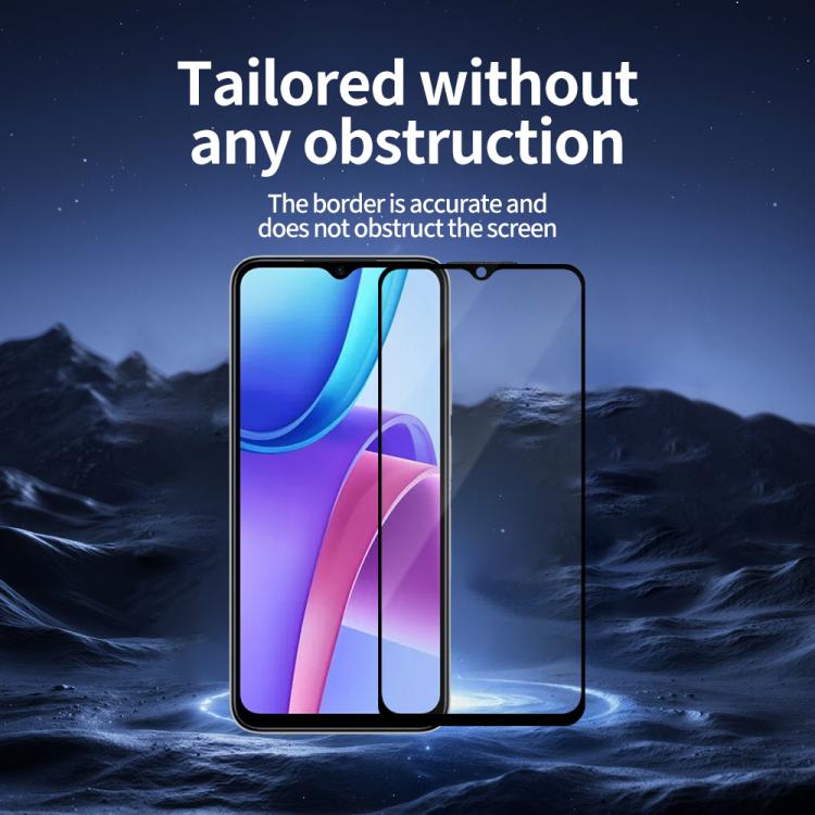 For Redmi Note 11R 5G 5pcs / Pack Do As You Wish Silk Screen Printed HD Tempered Glass Film - Black