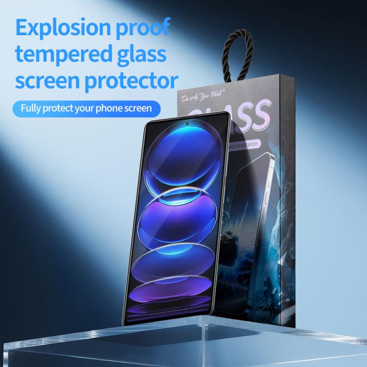 For Redmi Note 12 Pro+ 5pcs / Pack Do As You Wish Silk Screen Printed HD Tempered Glass Film - Black