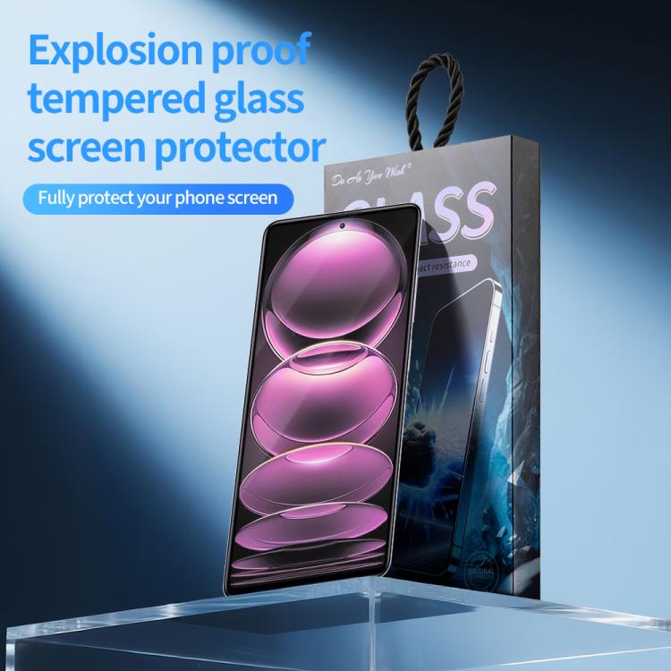For Redmi Note 12 Pro 5G 5pcs / Pack Do As You Wish Silk Screen Printed HD Tempered Glass Film - Black