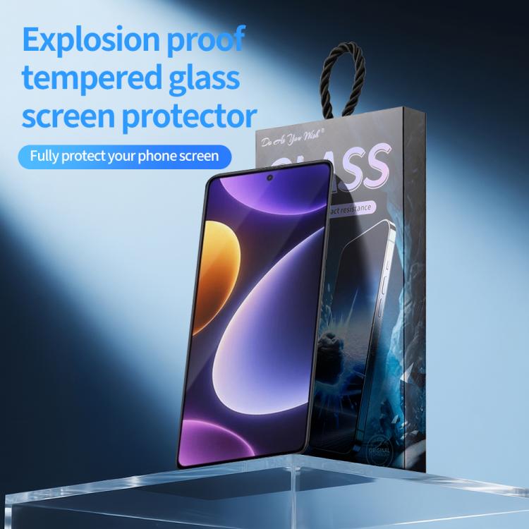 For Redmi Note 12 Turbo 5pcs / Pack Do As You Wish Silk Screen Printed HD Tempered Glass Film - Black
