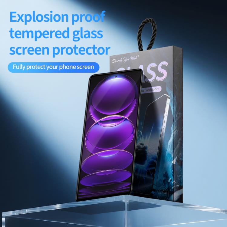 For Redmi Note 12 Explorer 5pcs / Pack Do As You Wish Silk Screen Printed HD Tempered Glass Film - Black