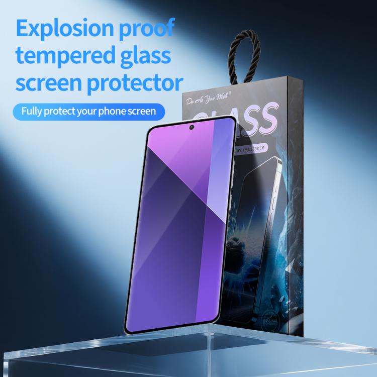 For Redmi Note 13 Pro+ 5pcs / Pack Do As You Wish Silk Screen Printed HD Tempered Glass Film - Black