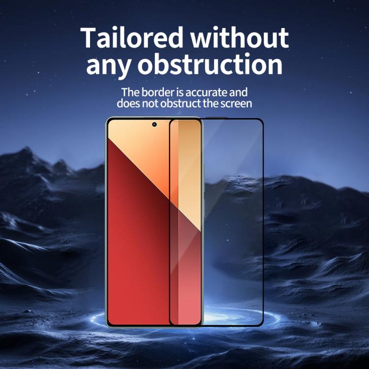For Redmi Note 13 Pro 4G 5pcs / Pack Do As You Wish Silk Screen Printed HD Tempered Glass Film - Black