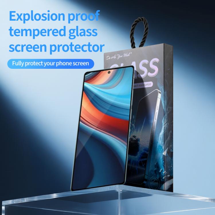 For Redmi Note 13R Pro 5pcs / Pack Do As You Wish Silk Screen Printed HD Tempered Glass Film - Black