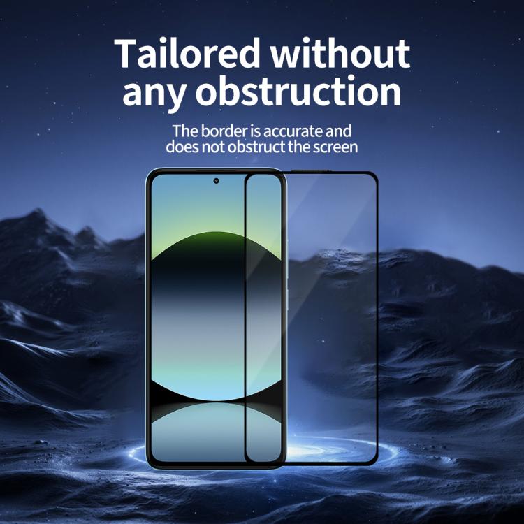 For Redmi Note 14 5G 5pcs / Pack Do As You Wish Silk Screen Printed HD Tempered Glass Film - Black