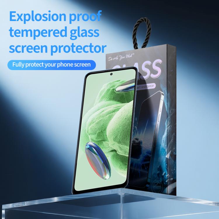 For Redmi Note 12 5G / 4G 5pcs / Pack Do As You Wish Silk Screen Printed HD Tempered Glass Film - Black