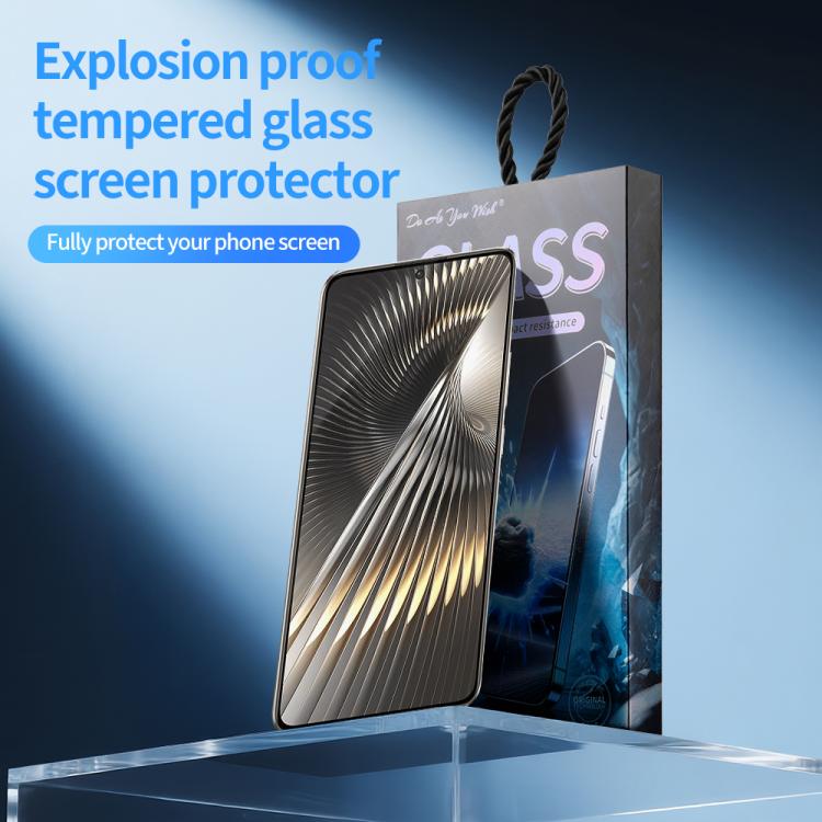 For Redmi Turbo 3 5pcs / Pack Do As You Wish Silk Screen Printed HD Tempered Glass Film - Black