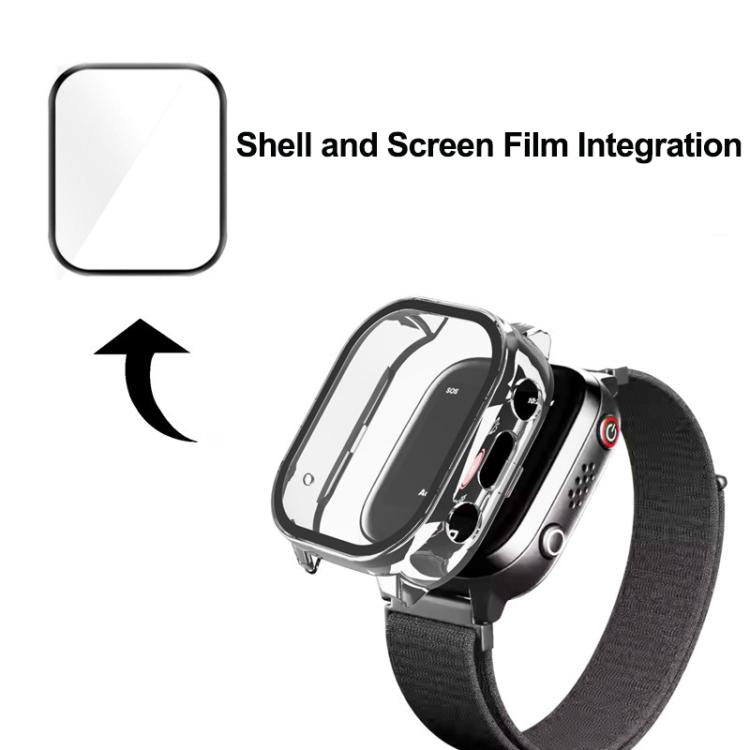 For Cosmo JrTrack 3 Tempered Glass Film Integrated PC Watch Protective Cover