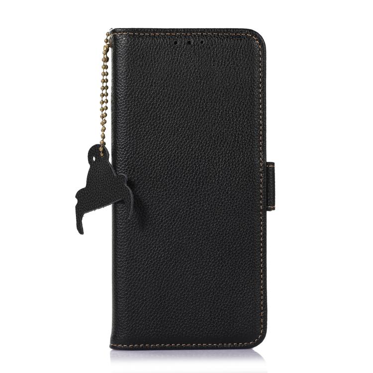 For Samsung Galaxy S26 5G Genuine Leather Mino Magnetic RFID Leather Phone Case