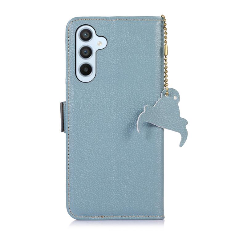 For Samsung Galaxy S26 5G Genuine Leather Mino Magnetic RFID Leather Phone Case