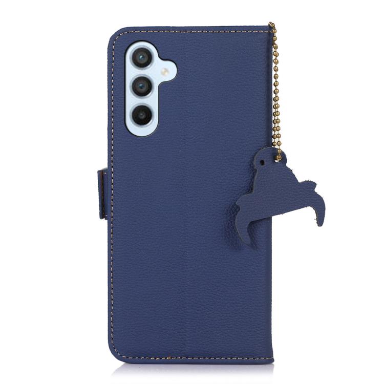 For Samsung Galaxy S26 5G Genuine Leather Mino Magnetic RFID Leather Phone Case