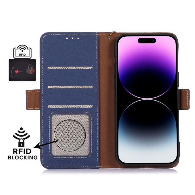 For Samsung Galaxy S26 5G Genuine Leather Mino Magnetic RFID Leather Phone Case