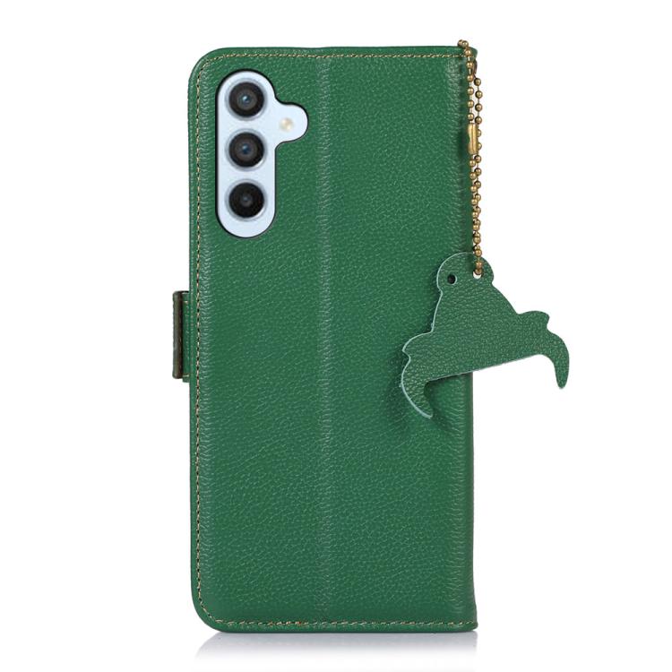 For Samsung Galaxy S26 5G Genuine Leather Mino Magnetic RFID Leather Phone Case