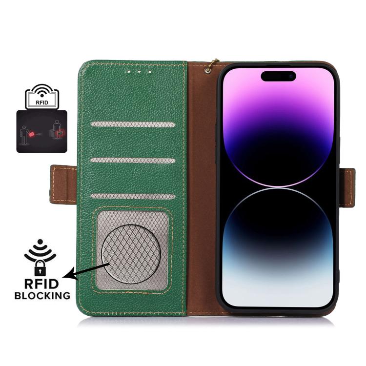 For Samsung Galaxy S26 5G Genuine Leather Mino Magnetic RFID Leather Phone Case