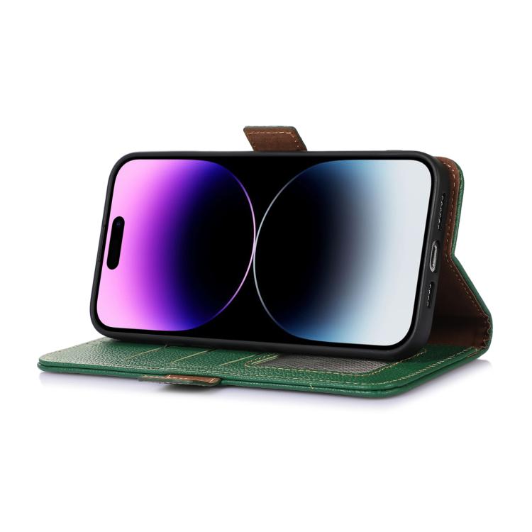 For Samsung Galaxy S26 5G Genuine Leather Mino Magnetic RFID Leather Phone Case
