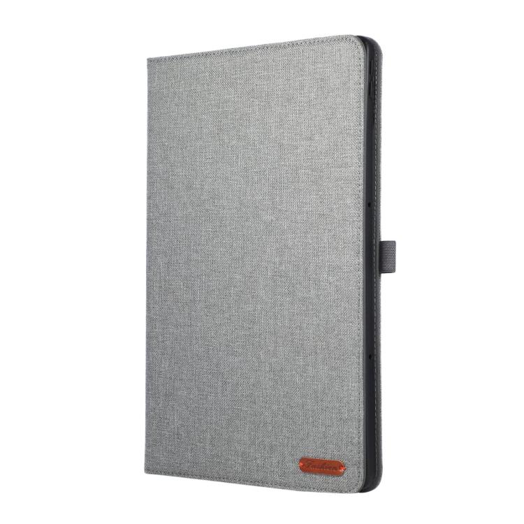 For Lenovo Xiaoxin Pad 12.1 Fabric Texture Horizontal Flip Leather Tablet Case with Hand Strap