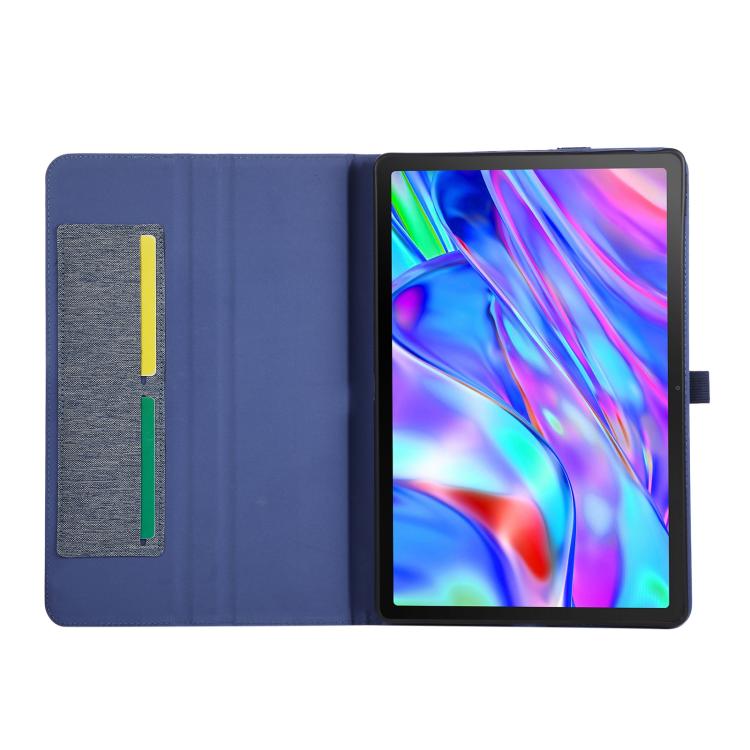 For Lenovo Xiaoxin Pad 12.1 Fabric Texture Horizontal Flip Leather Tablet Case with Hand Strap