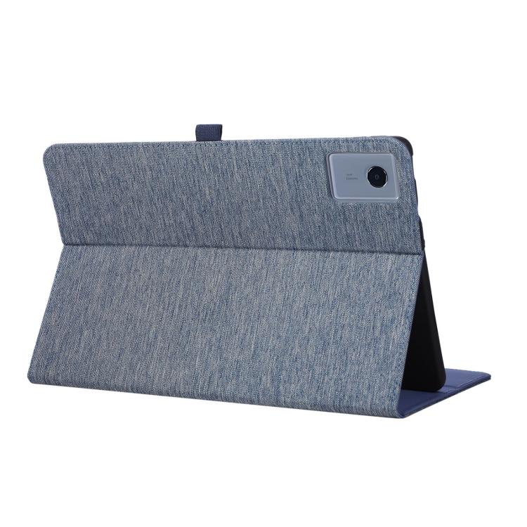For Lenovo Xiaoxin Pad 12.1 Fabric Texture Horizontal Flip Leather Tablet Case with Hand Strap