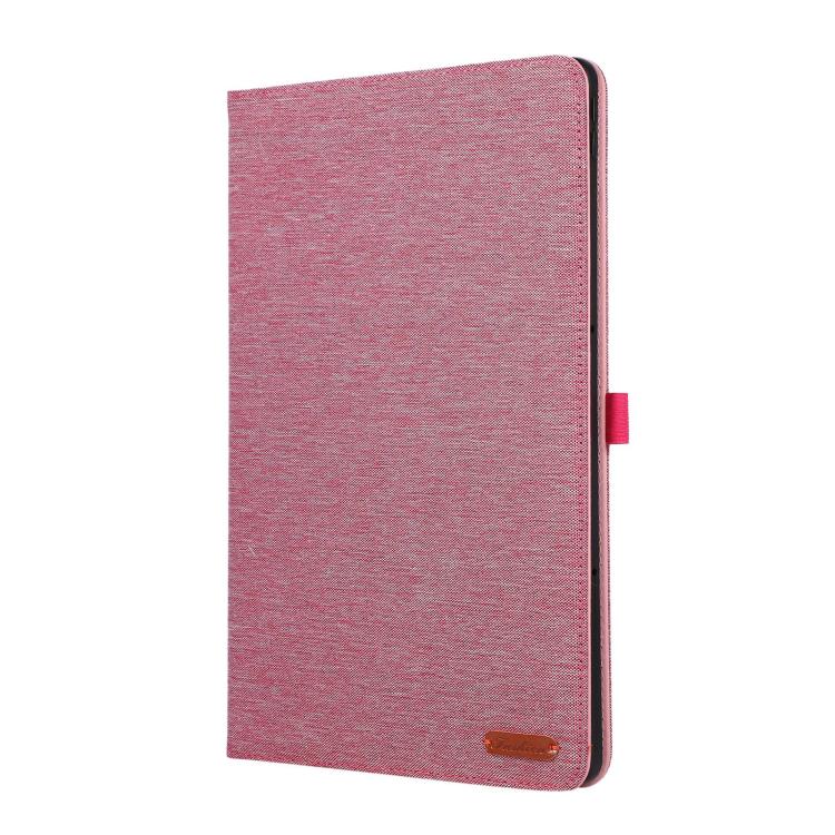 For Lenovo Xiaoxin Pad 12.1 Fabric Texture Horizontal Flip Leather Tablet Case with Hand Strap