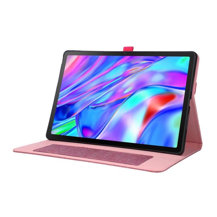 For Lenovo Xiaoxin Pad 12.1 Fabric Texture Horizontal Flip Leather Tablet Case with Hand Strap