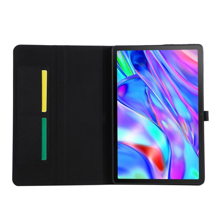 For Lenovo Xiaoxin Pad 12.1 Fabric Texture Horizontal Flip Leather Tablet Case with Hand Strap