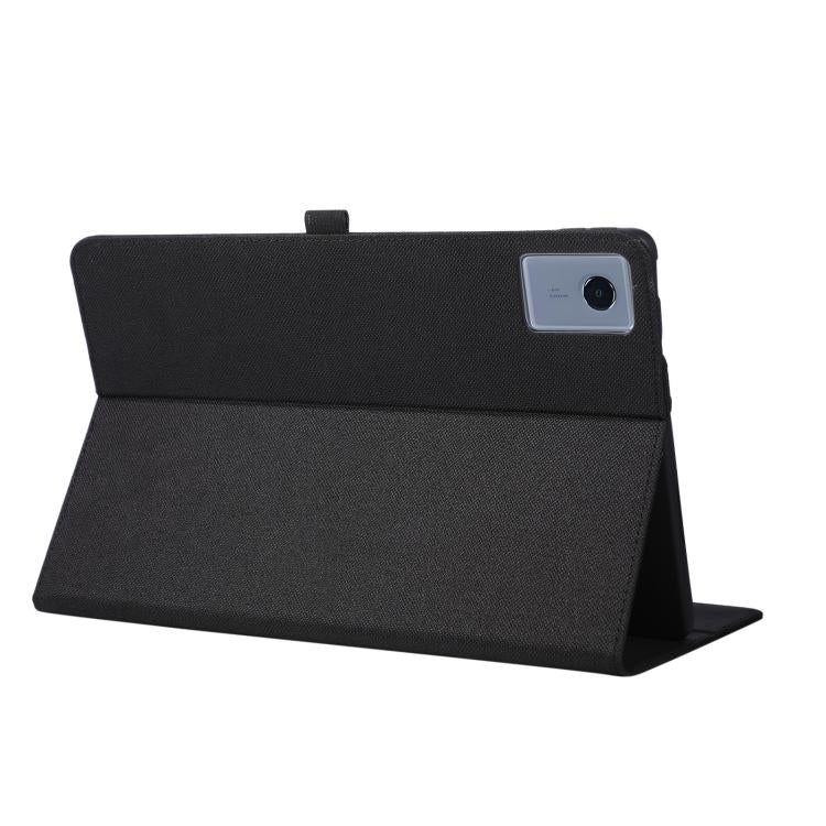 For Lenovo Xiaoxin Pad 12.1 Fabric Texture Horizontal Flip Leather Tablet Case with Hand Strap
