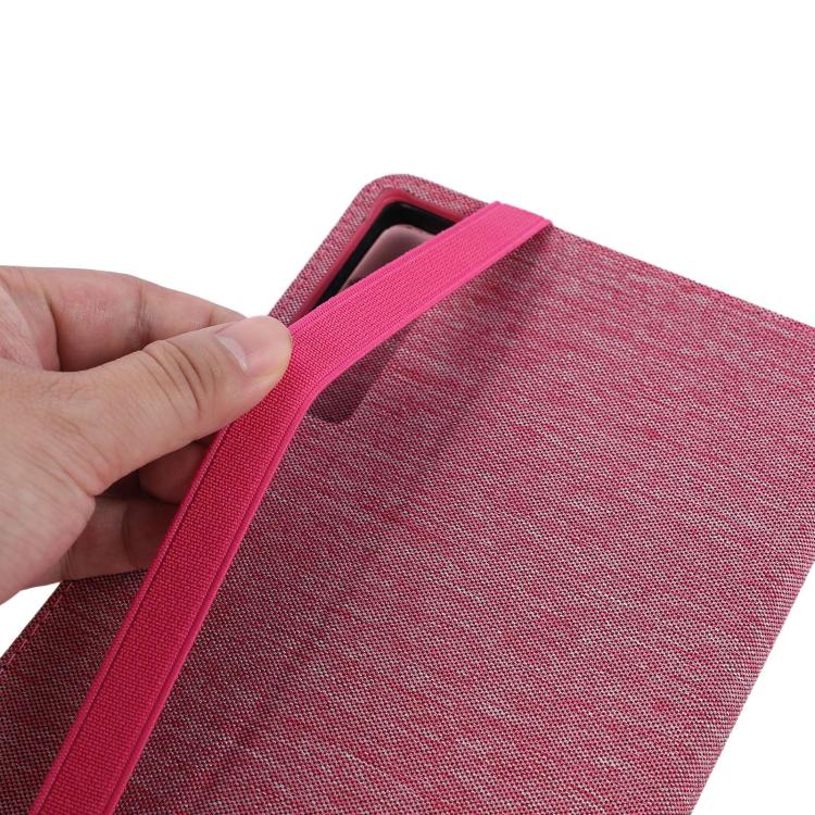 For Lenovo Legion Y700 Gen 5 Fabric Texture Horizontal Flip Leather Tablet Case with Hand Strap