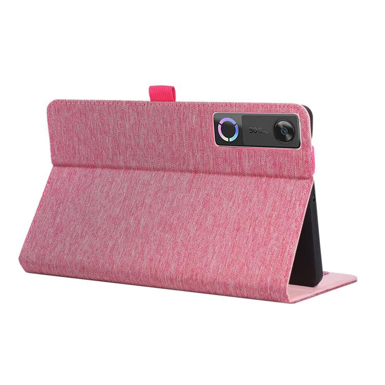 For Lenovo Legion Y700 Gen 5 Fabric Texture Horizontal Flip Leather Tablet Case with Hand Strap