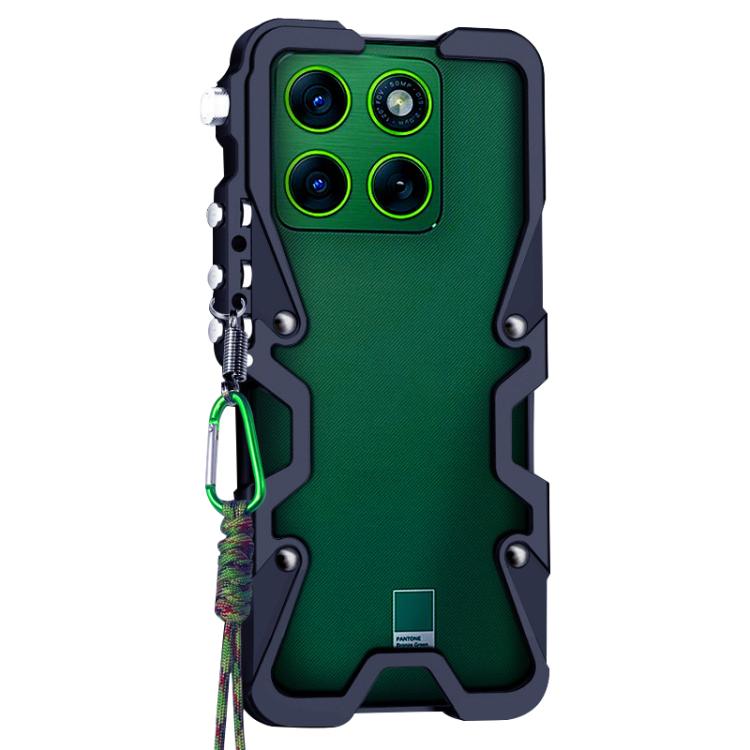 For Motorola Edge 70 Pro 5G Trigger Design Hollow Metal Frame Phone Case with Lanyard